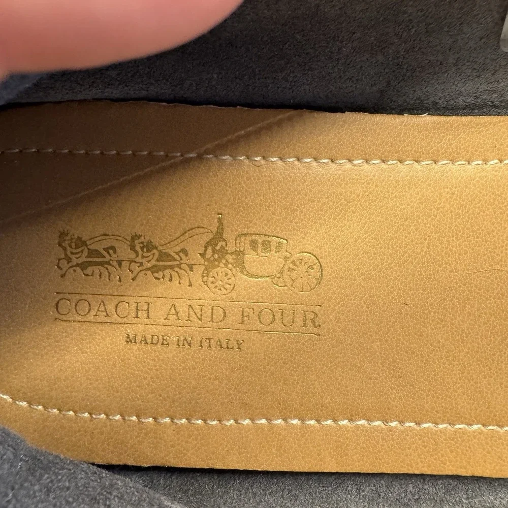 Coach And Four Romeo Driving Loafer  Gray‎  Leather  Size 9M